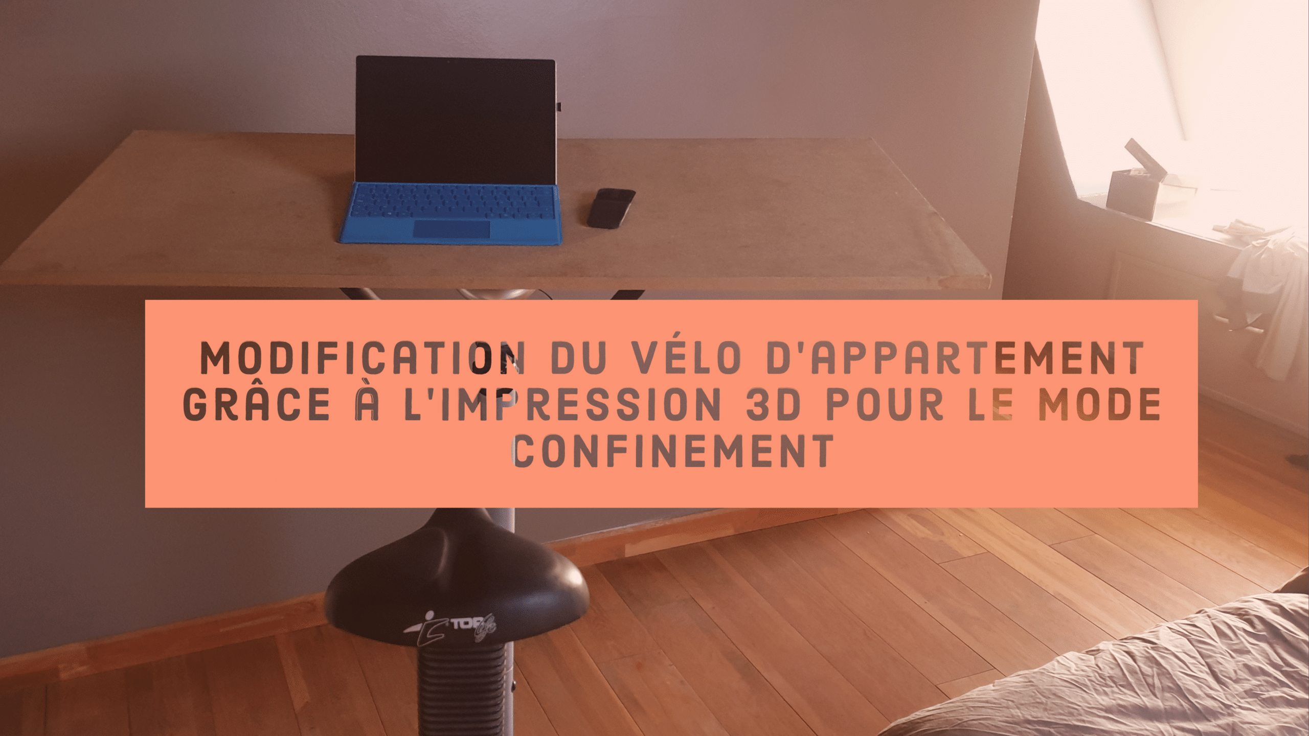 Vélo d'appartement modifié pour le confinement