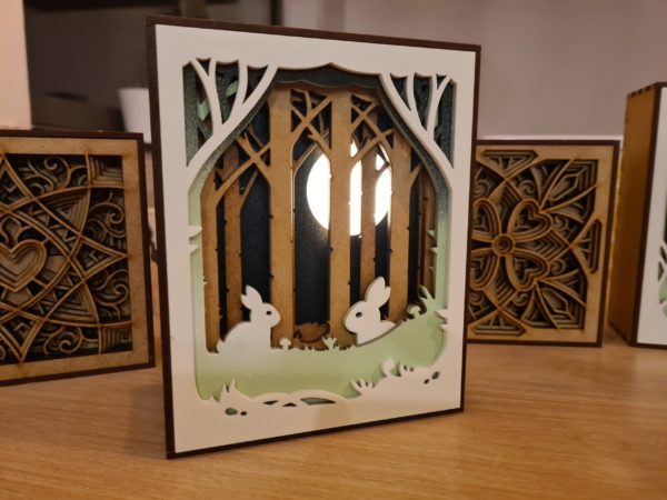 La lightbox Bunny in the wood