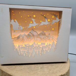 Une Veilleuse LED Papier montagne des neiges